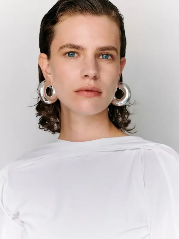 UNCOMMON MATTERS - LARGE STRATUS HOOP EARRINGS