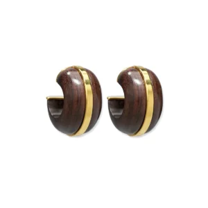 LIZZIE FORTUNATO - HALO WOOD HOOPS - Görsel 2